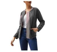 FUNMOON Manteau Femmes Les De Couleur Bloc De Lady Chaud Toison Manches Longues Avec Poches Zipper XL