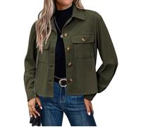 Funmoon Minetom Femme Printemps Automne Manches Longues Veste Militaire Style Blouson Mince Biker Moto Manteau Punk Bomber XXL