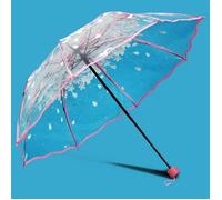 FUNMOON Parapluie Femmes Pliant Transparent Fleurs Mini Crayon Portable Parasol Coupe Vent En Dentelle Blanche De Mariage -30806