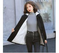 FUNMOON Parka Femmes Capuche Épaisse Coupe Slim L