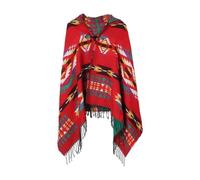 FUNMOON Poncho Femmes Les D'Hiver En Cachemire Tricoté Capes Châle Cardigans Pull Rouge M