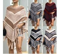 FUNMOON Poncho Femmes Les D'Hiver En Cachemire Tricoté Capes Châle Cardigans Pull S