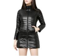 FUNMOON veste Femmes Poids Léger Packable Down Col Montant Long Down ,Taille Asiatique, Il Est Recommandé D'En Prendre Un Grand M