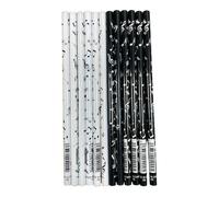 FunMusicOnline Paquet de 12pcs Musique thème noir et blanc Notes de musique crayons HB (2 modèles)
