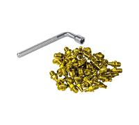 Funn 6mm Street Pin pour Les pédales Python, Ripper et Mamba, 50 pièces de M4 x 6mm Street Pins avec Une clé à Douille de 4mm (Or)