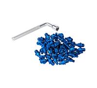 Funn 6mm Street Pin pour Les pédales Python, Ripper et Mamba, 50 pièces de M4 x 6mm Street Pins avec Une clé à Douille de 4mm (Bleu)