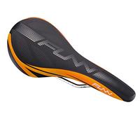 Funn Adlib Selle de Vélo de Montagne avec Rails en CrMo Durables, Siège de Vélo Résistant et Léger, Selle de Vélo en Cuir Vinyle à Forme Fine pour VTT, BMX et Vélo de Route (Orange)