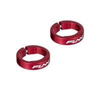 Funn Anneaux de Serrage en Alliage pour poignées de vélo Hilt, Holeshot, Anneaux de Verrouillage de poignées pour Fixer Les poignées de Guidon de vélo en Place (Rouge)