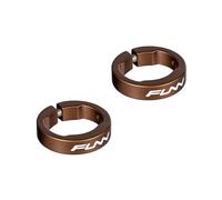 Funn Anneaux de Serrage en Alliage pour poignées de vélo Hilt, Holeshot, Anneaux de Verrouillage de poignées pour Fixer Les poignées de Guidon de vélo en Place (Marron)