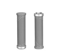 Funn Hilt JR Poignées de Guidon de VTT avec Un Seul Verrouillage à Serrage, poignées de Guidon de vélo avec Serrure avec Un diamètre intérieur de 19 mm, poignées de vélo Courtes (Gris)