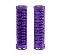 Funn Holeshot Poignées de Vélo de Montagne avec Serrage Unique, Diamètre Intérieur de 22 mm, Poignées de Guidon de Vélo Résistantes aux Extrémités Durcies (Violet)