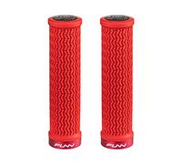 Funn Holeshot Poignées de Vélo de Montagne avec Serrage Unique, Diamètre Intérieur de 22 mm, Poignées de Guidon de Vélo Résistantes aux Extrémités Durcies (Rouge)