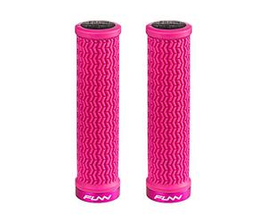 Funn Holeshot Poignées de Vélo de Montagne avec Serrage Unique, Diamètre Intérieur de 22 mm, Poignées de Guidon de Vélo Résistantes aux Extrémités Durcies (Rose)