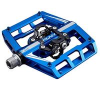 Funn Mamba Pédales Automatiques VTT, Double Face, Cales SPD (Bleu)