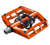 Funn Mamba Pédales Automatiques VTT, Double Face, Cales SPD (Orange)