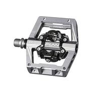 Funn Mamba S Pédales VTT Clipless, Double Face Clip Plateforme Compacte Pédales VTT, Compatibles avec Les Cales SPD, Pédales de Vélo avec Axe CrMo de 9/16 Pouces (Gris)