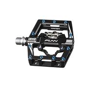 Funn Mamba S Pédales VTT Clipless, Pédales VTT à Clip Simple Face, Compatibles avec Les Cales SPD, Pédales de Vélo avec Axe CrMo de 9/16 Pouces pour VTT/BMX/Cyclisme Gravel (Noir)