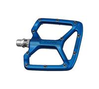 Funn Python Pédales Plates pour Vélo - Pédales de Vélo à Plateforme Large pour Vélo BMX/VTT, Axe en CrMo de 9/16 Pouces (Bleu)