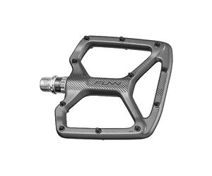 Funn Python Pédales Plates pour Vélo - Pédales de Vélo à Plateforme Large pour Vélo BMX/VTT, Axe en CrMo de 9/16 Pouces (Gris)