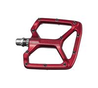 Funn Python Pédales Plates VTT, Plateforme Large, Axe CrMo (Rouge)