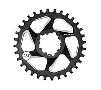 FUNN Solo DX Plateau Étroit et Large pour Chaîne de 9 10 11 12 Vitesses, Compatible avec Pédalier à Interface Directe SRAM, Déport de 3mm (28T, Noir)