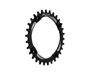 FUNN Solo Narrow Wide Plateau pour Chaîne 9 10 11 12 Vitesses, Compatible avec Pédalier Interface BCD 104mm, Plateau de Chaîne pour Vélo à Vitesse Unique (30T, Noir)