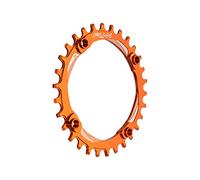 Funn Solo Plateau Étroit et Large pour Chaîne 9 10 11 12 Vitesses, Compatible avec Pédalier à Interface BCD 104 mm, Plateau de Chaîne pour Vélo à Vitesse Unique (30T, Orange)