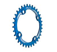 FUNN Solo Plateau Étroit et Large pour Chaîne 9 10 11 12 Vitesses, Compatible avec Pédalier à Interface BCD 104 mm, Plateau de Chaîne pour Vélo à Vitesse Unique (34T, Bleu)
