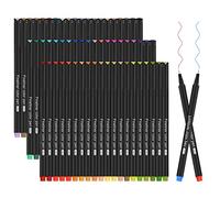Funnasting Ensemble de Stylos Couleur, 60 Stylo Feutre Pointe Fine, Ensemble de Stylos Fineliner 0,4 mm pour Bullet Journal Planner Note Calendar Coloring,Convient aux enfants et Adultes