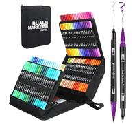 Funnasting Feutre Coloriage, 120 Stylos Colorier Double Pointe Aquarelle pour Adulte Enfant, Pinceaux Marqueurs pour Coloriage, Dessin, Création Artistique