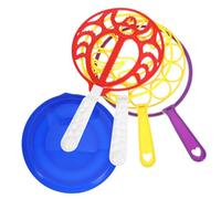 FUNNETOYU 1 Ensemble Set de Baguettes à Bulles Géantes avec Plateau Jouets pour Garçon Fille de Fête Plein Air Crabe Plateau Cercles de Bulles Jaune Baleine