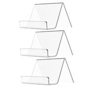 FUNNETOYU 1 Jeu Présentoir Cartes De Visite Transparent Acrylique Support Compact Et Pour Bureau Organiseur Élégant Pour Cartes Professionnelles 3 Pièces