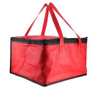 FUNNETOYU 1 pièce Sac de Rangement pour Aliments Sac à Lunch Compact et Portable avec Poignée pour Pizza et Gâteaux Rouge Facile à Nettoyer