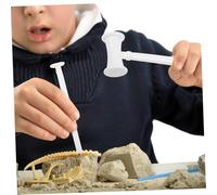 FUNNETOYU 10 Ensembles Kit Outils Archéologie Plastique pour Garçon Fille de Jouets de Fouille Éducatifs avec Burin et Brosse Kit Paléontologue pour Découverte et Apprentissage Scientifique