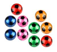 FUNNETOYU 10 Pièces Ballon Pouces de Portable Léger Gonflable en PVC et Football de 9 Couleur Aléatoire pour Garçon et Filles, Piscine Jeux D'