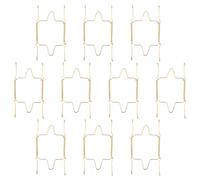 FUNNETOYU 10 pièces Crochets Invisibles Acier Inoxydable pour Assiettes Murales Lot de Supports à Ressort Solides et pour Exposer Assiettes Anciennes Vintage et Céramiques Murs Plaques de