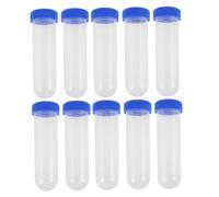 FUNNETOYU 10 Pièces Jouets de Tube à essai Tubes à centrifuger de Laboratoire en Plastique gobelets à échantillons avec couvercles Tubes à essai à centrifuger avec Bouchon à vis Bleu