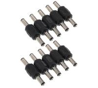 FUNNETOYU 10 Pièces Lot de 10 Connecteurs Mâle-mâle CC 5,5 X 2,1 Mm, Adaptateurs Cylindriques pour Prise Jack CC, Coupleurs d'alimentation pour Appareils Photo, Ordinateurs Portables et