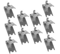 FUNNETOYU 10 pièces Lot de Clips Support Étagère pour Réfrigérateur Acier Inoxydable Surface Polie Sécurisée Fixation Robuste pour Clayette et Balconnet de Congélateur