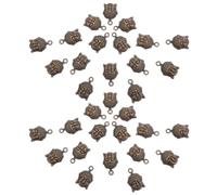 FUNNETOYU 100 Perles Artisanales en Alliage de Zinc Tête de Bouddha Vintage avec Trous pour Confection de Bracelets et Projets Diy, Charme Solide et Polyvalent