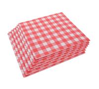 FUNNETOYU 100 pièces Lot Papier Alimentaire Huile à Carreaux Rouges et Blancs Papier Ciré pour Sandwiches Frites Hamburgers et Snacks Résistant pour Barbecue et