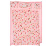 FUNNETOYU 12 Drap Housse Mini Courtepointe et Oreillers Décoratifs Accessoires de Chambre Rose pour Lit de Poupée Kit de Décor Miniature pour Jouets