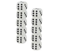 FUNNETOYU 12 pièces Luminiscent Dés à Points Ronds Noir Jeu de Société Accessoires pour Fête et Mathématiques