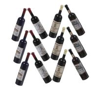 FUNNETOYU 12 pièces Miniature Doll House Wine Bottles Plastic Mini Wine Bottles Accessories for Dollhouse Decoration Kitchen Living Micro Scene
