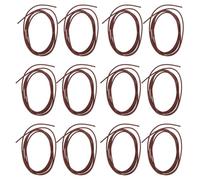 FUNNETOYU 15 Pièces Lot de 15 Bandes Élastiques pour Cahiers et Agendas, Cordon Extensible Marron 1,5 Mm X 1 M, Accessoires Polyvalents pour Scrapbooking, Marque-pages et Fixation de