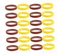 FUNNETOYU 16 Pièces Bracelets Silicone avec Motif Sanskrit Résistants à Leau et Réutilisables Bracelets Flexibles pour Fêtes Sports et Usage Quotidien Mixte pour Adultes