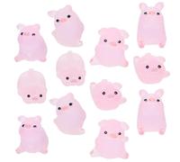 FUNNETOYU 18 Breloques Cochons Miniatures en Résine Colorée, Décorations DIY pour Coque de Téléphone, Cadres Photo et Artisanat, Lot 6 Modèles X 3 Pièces, Accessoires Décoratifs
