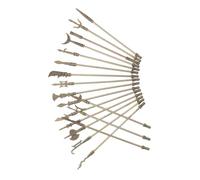 FUNNETOYU 18 pcs Mini Zinc Alloy Ancient Chinese Arms Models Mini Metal Ornaments for Home Display and Educational Play