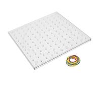 FUNNETOYU 1ensemble Geoboard Éducatif avec Élastiques Colorés Jouet Pédagogique pour Exploration des Formes Et Apprentissage Mathématique pour Garçon Fille Tableau De Puzzles Visuels