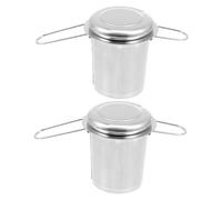 FUNNETOYU 2 ensembles Lot de Infuseurs à Thé Acier Inoxydable avec Poignées Pliables Filtres à Mailles Fines Réutilisables pour Maison Passoires à Thé et